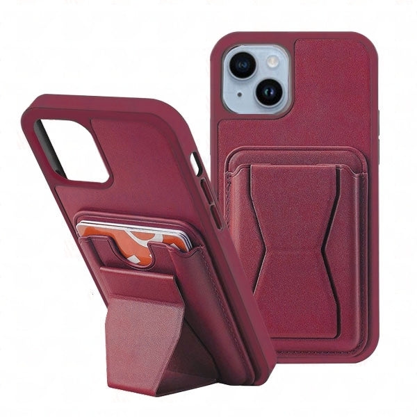 Étui portefeuille avec porte-cartes et béquille pour iPhone 15 Étui portefeuille avec porte-cartes et béquille pour iPhone 15